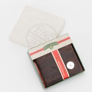 Brown Leather Men's Wallet RFID Blocking